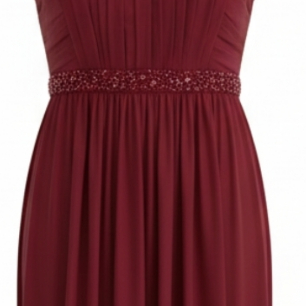 Abby Paris Womens Plus Size Ruched Sweetheart Maxi Gown for Weddings Size 20 - Picture 4 of 4